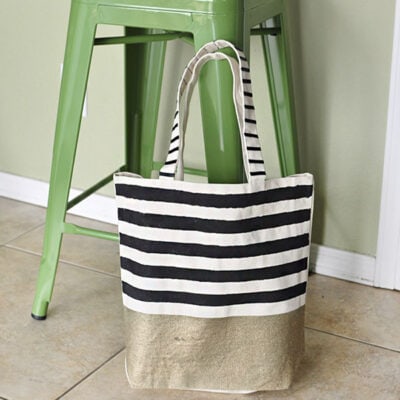 Burberry Inspired Canvas Tote Bag