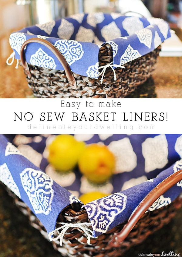 No Sew Basket Liners