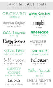 Favorite Fall Fonts