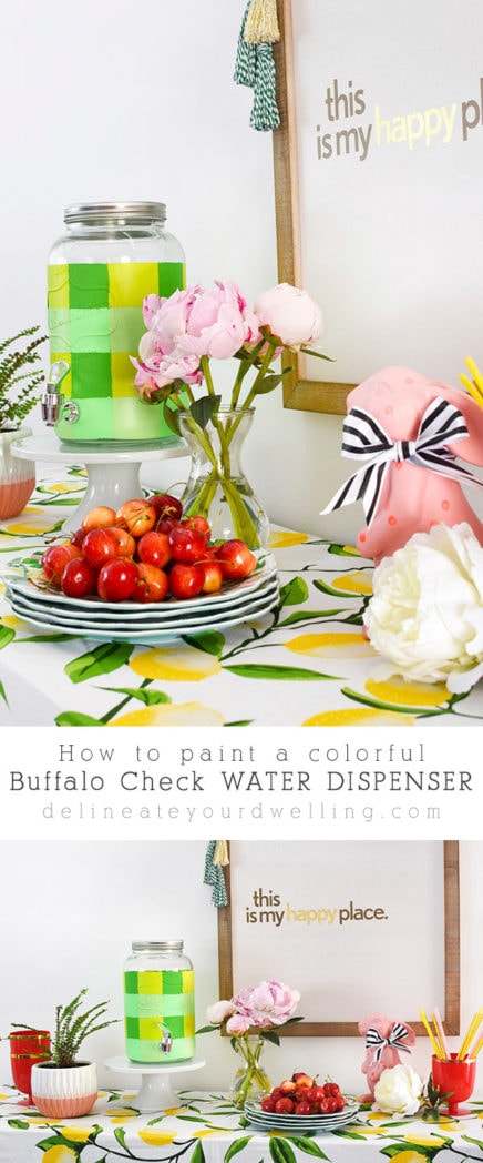 Colorful Buffalo Check Drink Dispenser - Delineate Your Dwelling