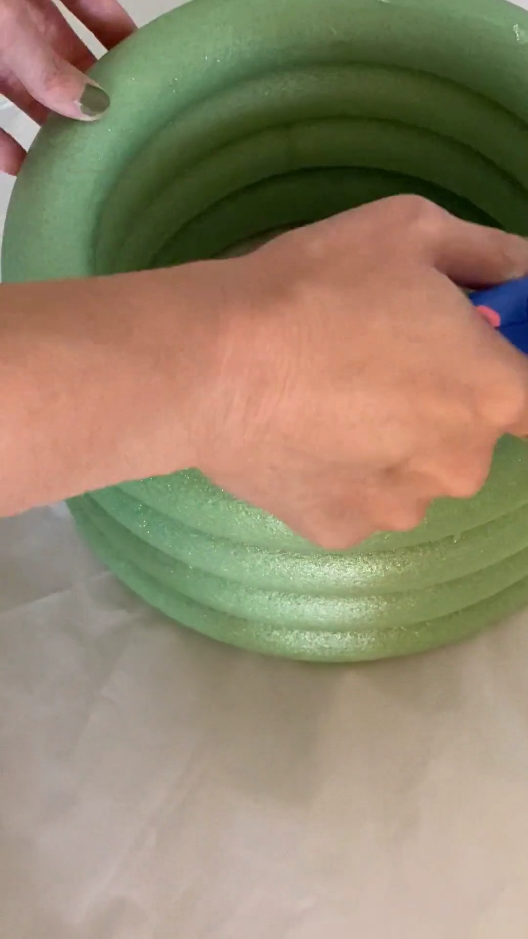 DIY Ring Planter with Baking Soda and Spackle - Delineate Your Dwelling