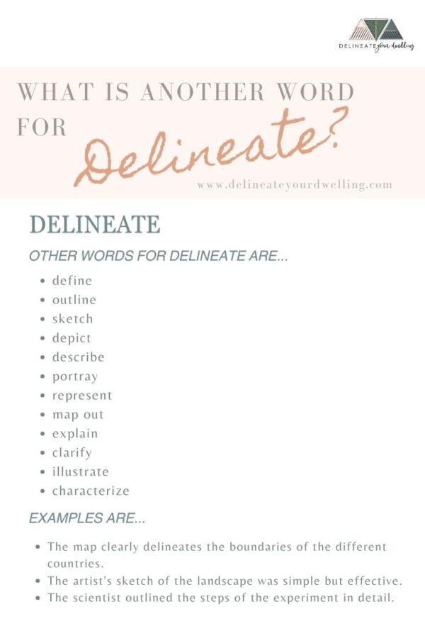 Delineate meaning Delineate Your Dwelling