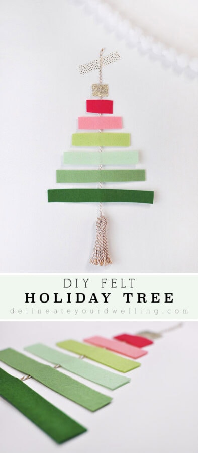 DIY Felt Tree Wall Hanging - Delineate Your Dwelling