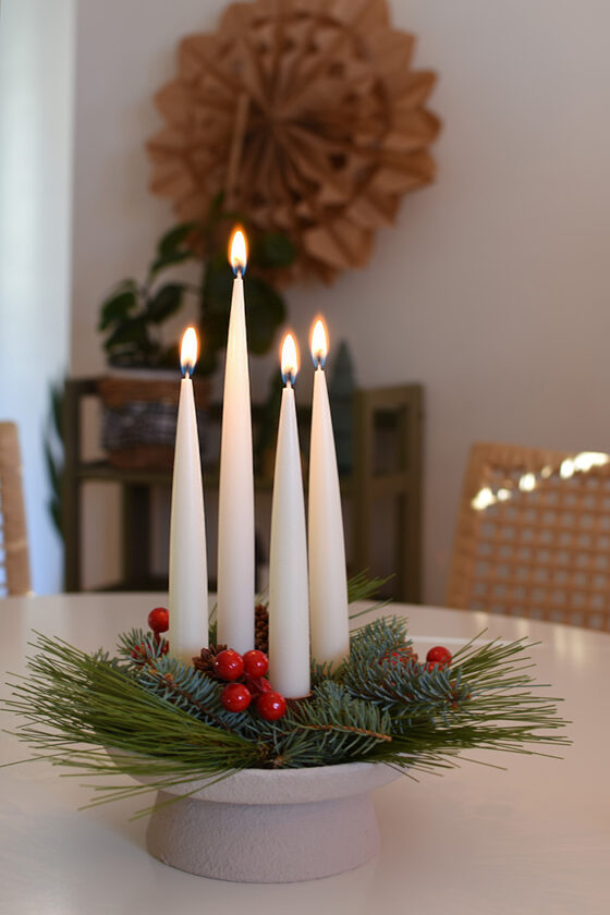 Foraged DIY Advent Wreath - Delineate Your Dwelling