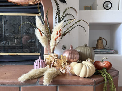 Fall Fireplace Bats - The Faux Martha