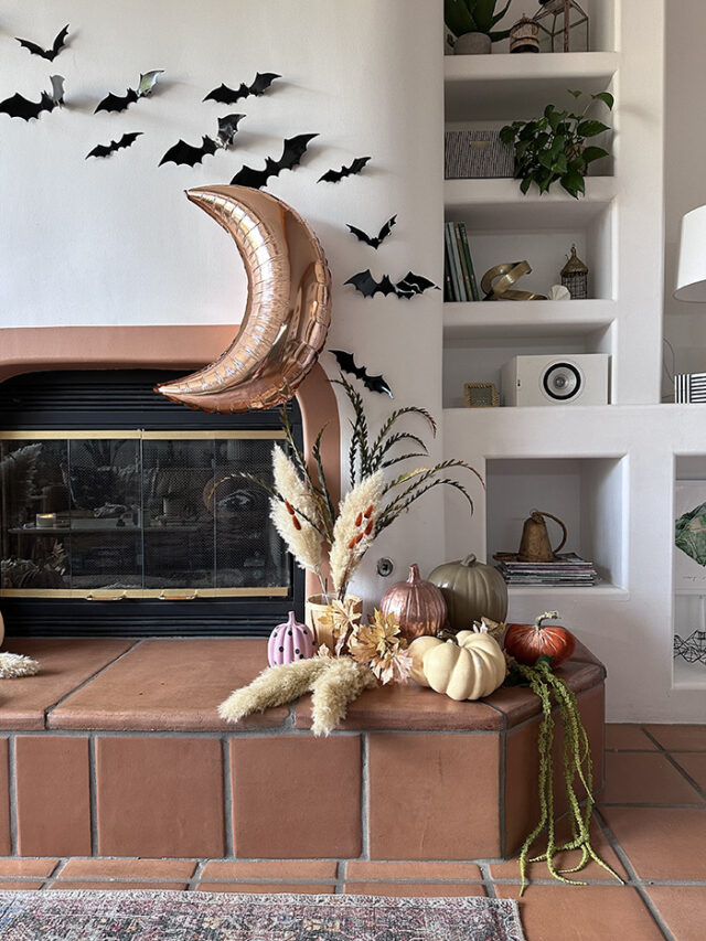 Fall Fireplace Bats - The Faux Martha