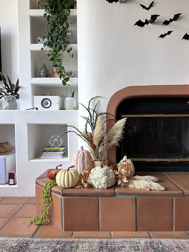 Fall Fireplace Bats - The Faux Martha