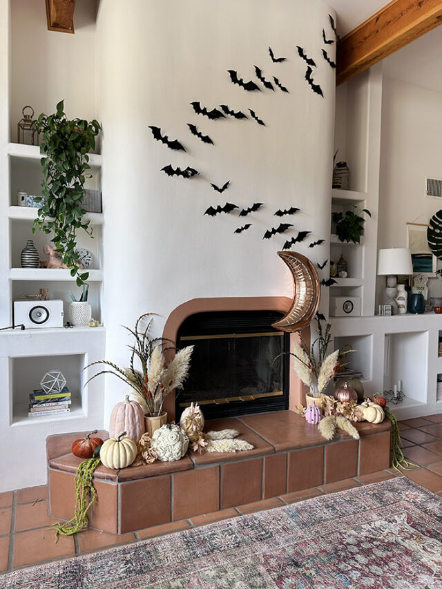 Fall Fireplace Bats - The Faux Martha