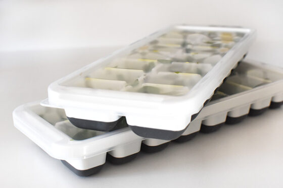 Freezing Basil in Ice Cube Trays - Delineate Your Dwelling