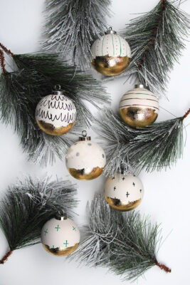 Gold Leaf Christmas Ornaments - Delineate Your Dwelling
