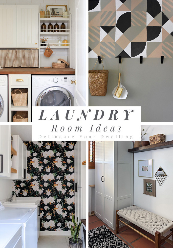traditional laundry room shelving