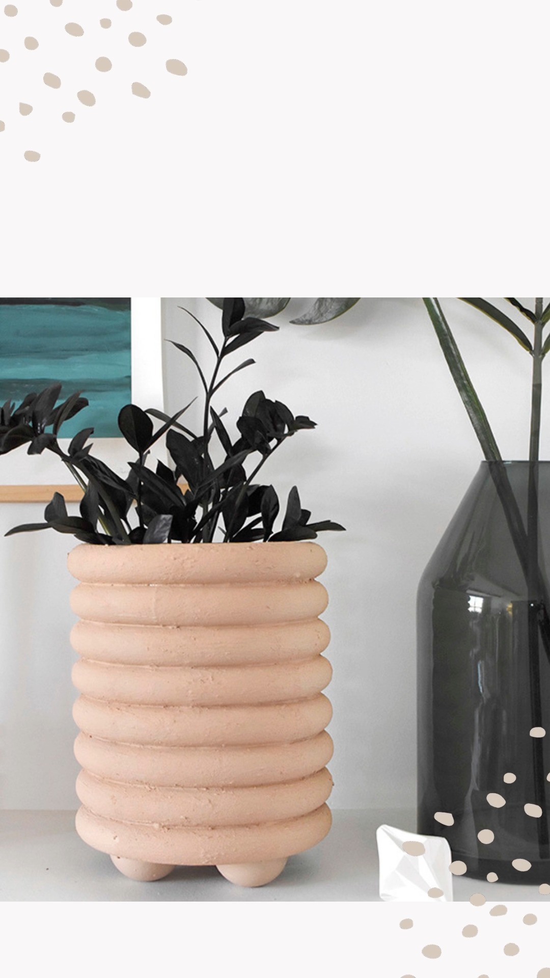 DIY Ring Planter with Baking Soda and Spackle - Delineate Your Dwelling